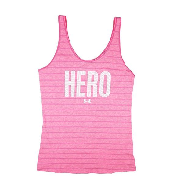 NEW Women's Small UNDER ARMOUR Power in Pink Hero Sleeveless Tank Top Shirt - Picture 1 of 4